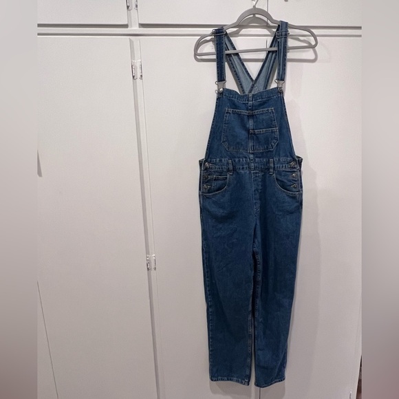 Free People We The Free Ziggy denim Overalls Size Small Straight Leg - Picture 2 of 7